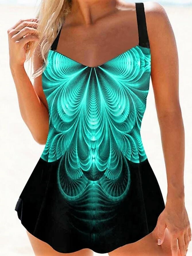 costum de baie intreg tip rochita